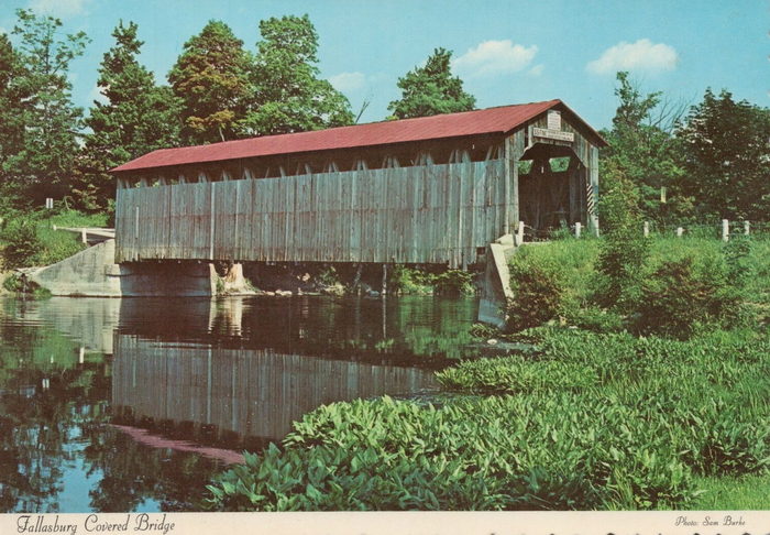 Fallasburg Covered Bridge - Old Postcard (newer photo)